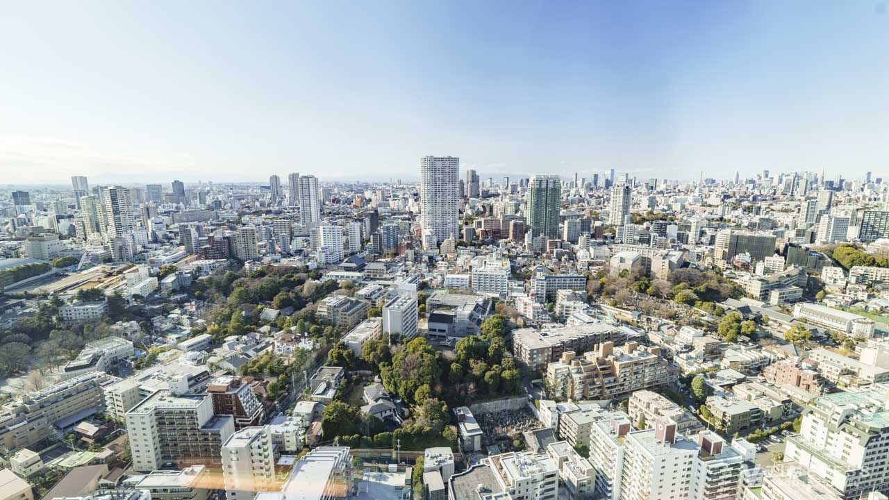 JWマリオット・ホテル東京 客室 眺望|高層階から広がる東京の街並みと緑