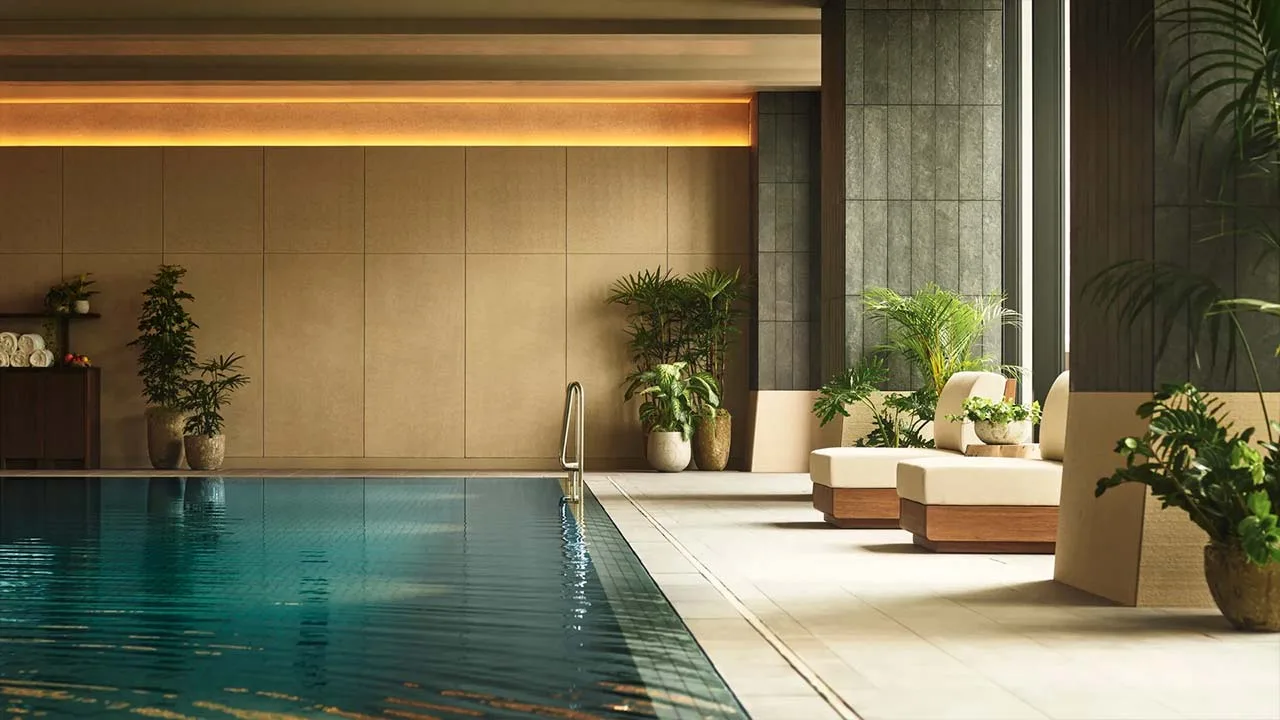 都会の真ん中でリゾート気分。1 Hotel Tokyo(ワンホテルトウキョウ)の美しいインドアプール。光あふれる空間で、心も体もリフレッシュ。