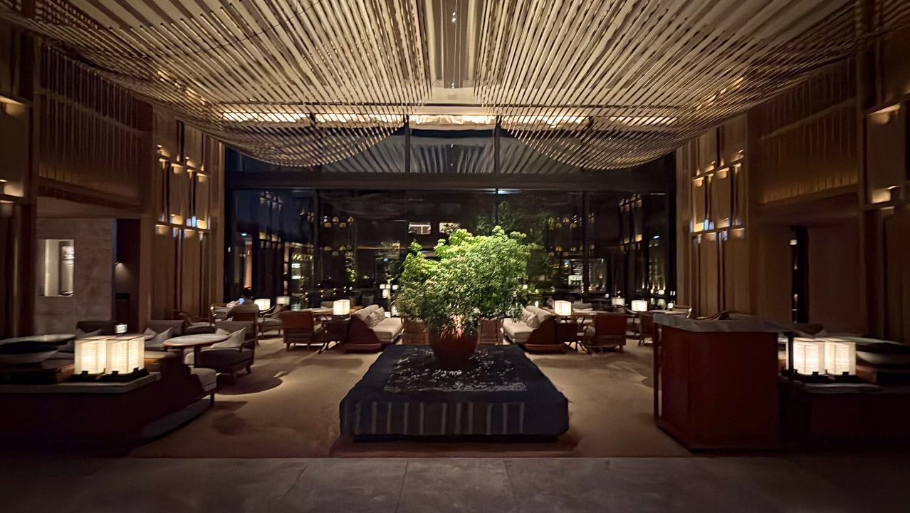 HOTEL THE MITSUI KYOTOロビーの夜の様子