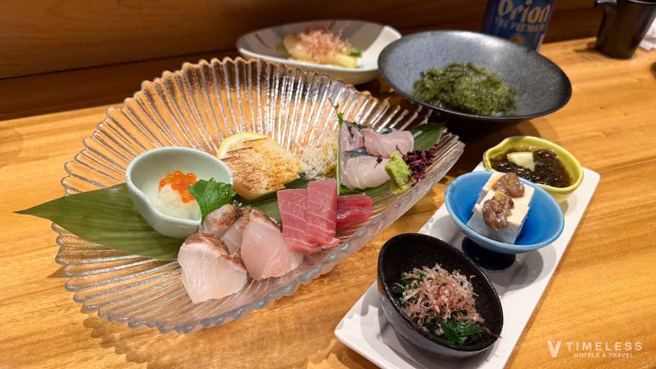 沖縄の海鮮｜刺身や海ブドウ