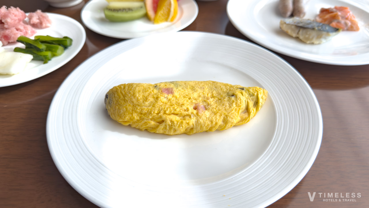 クラブラウンジの朝食のオムレツ
