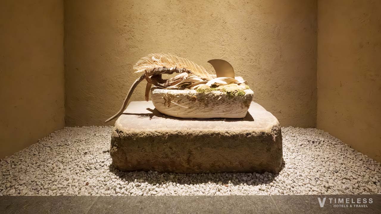 エントランスのオブジェは情緒的