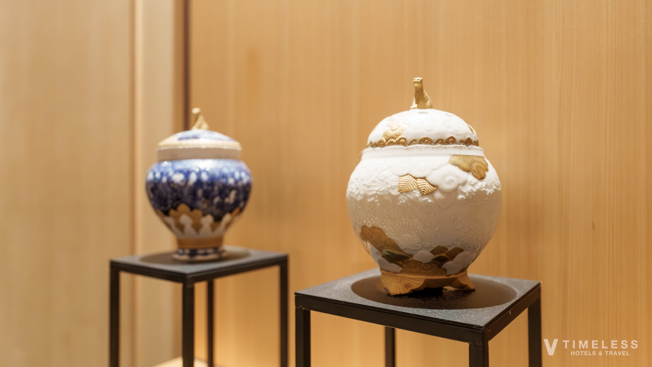 館内に展示されている京都の伝統工芸品