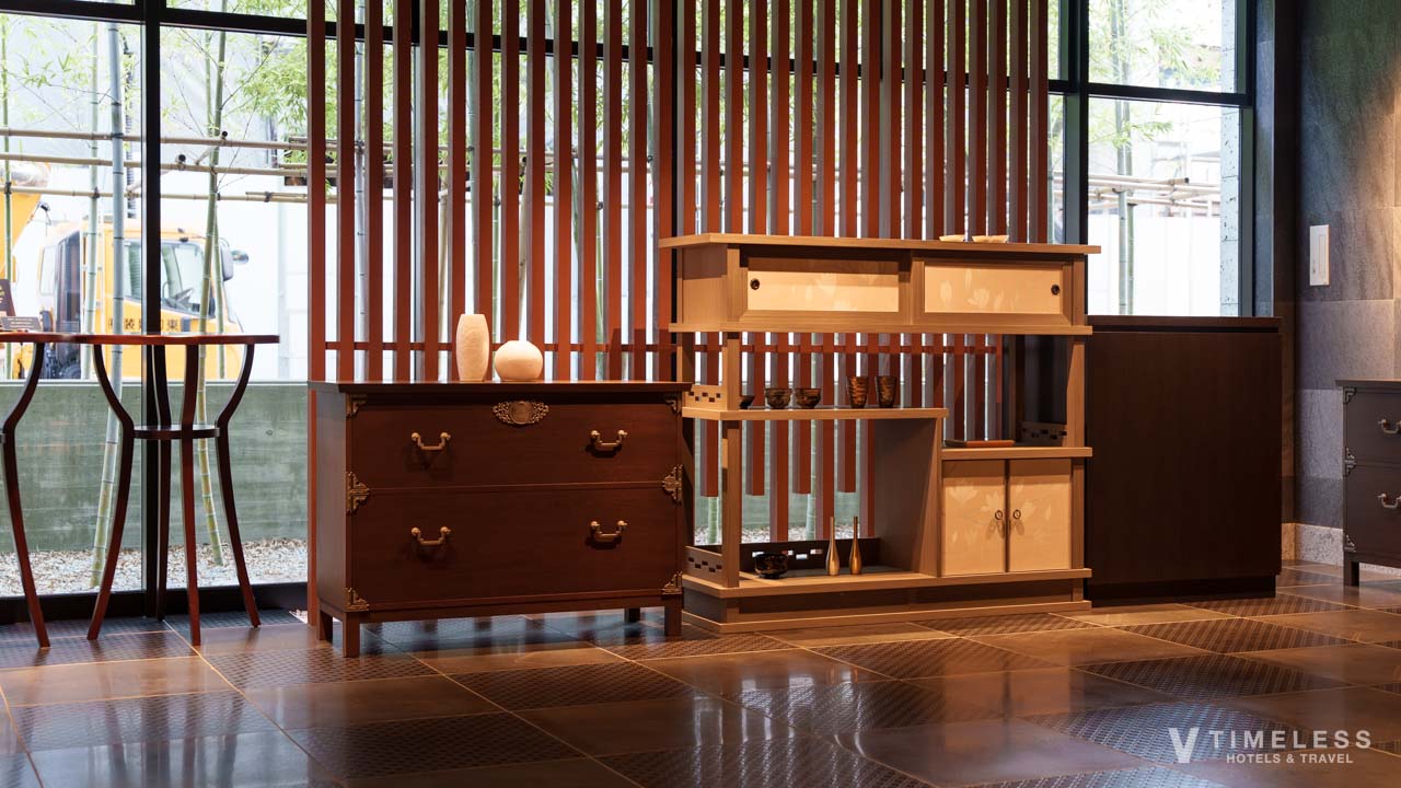 「A Touch of Kyoto Essence -京都の伝統に触れる」がコンセプトの館内
