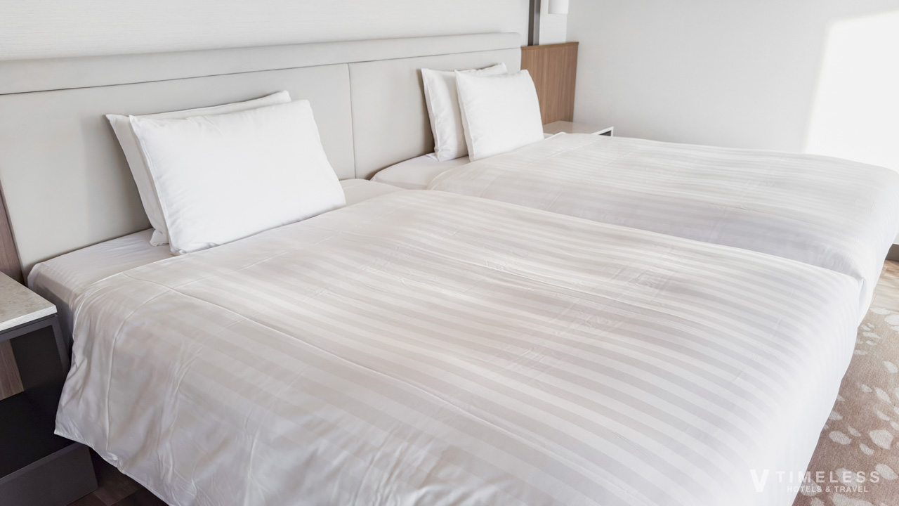 小さなお子様連れでも安心して利用できるベッド