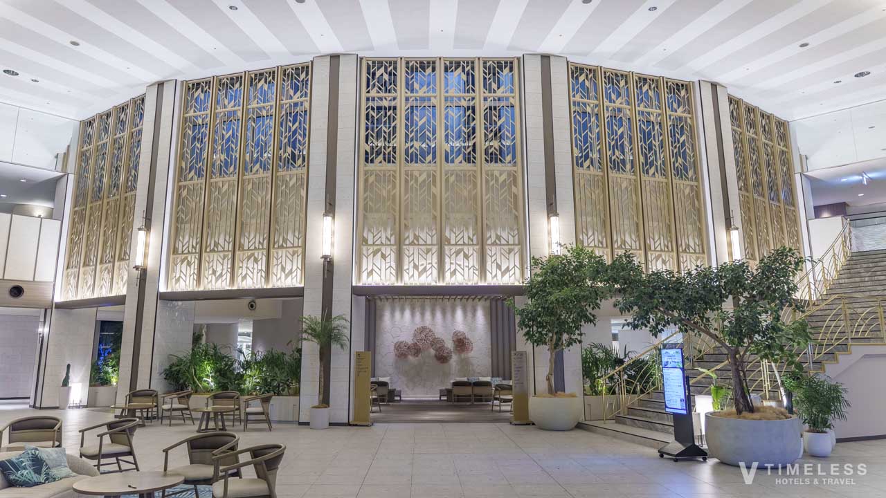 ホテルに入ったロビーの様子