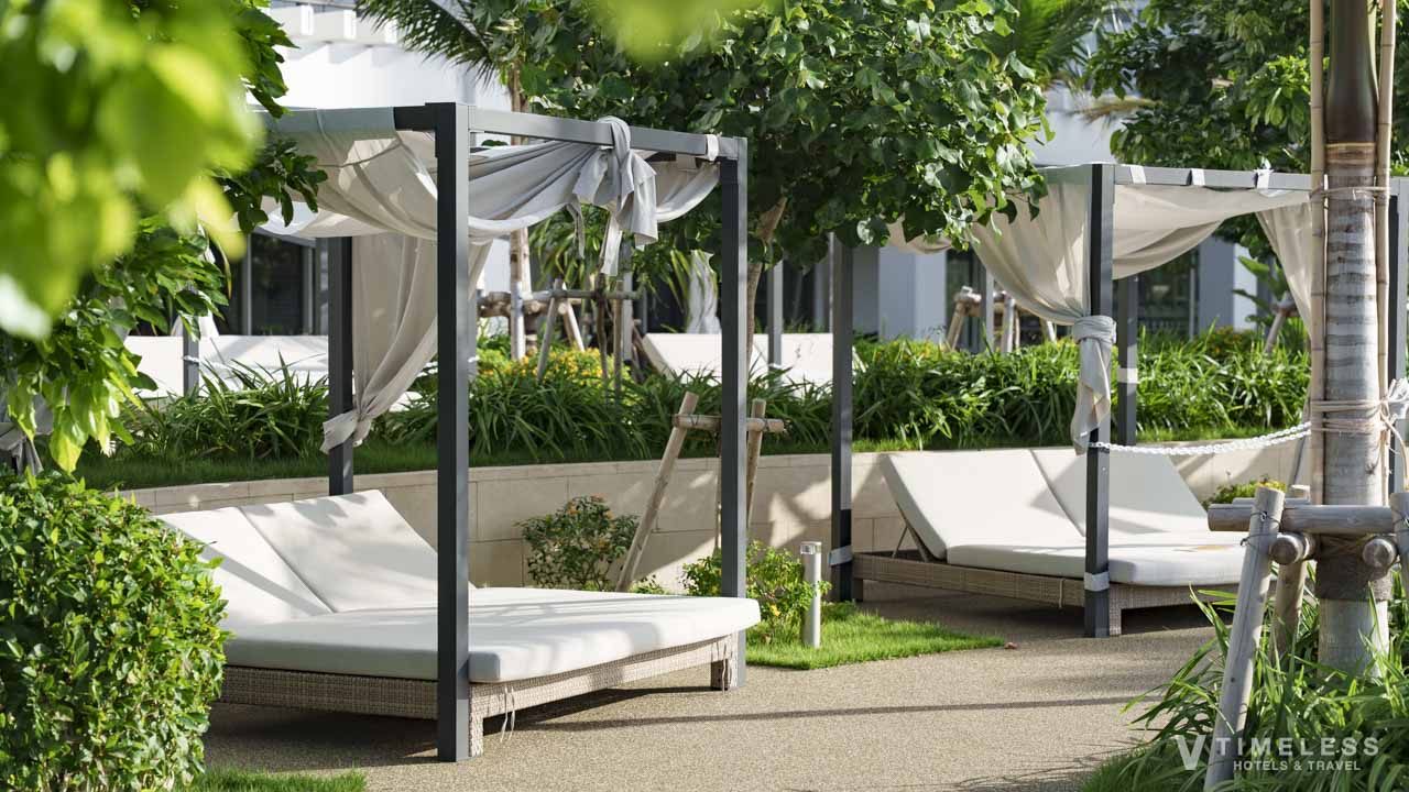 有料のカバナも完備