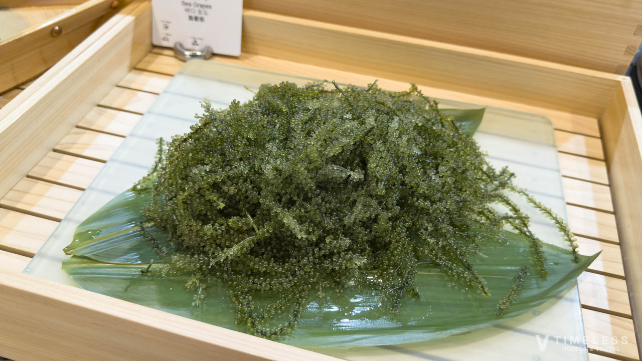 海鮮丼コーナーの海ぶどう