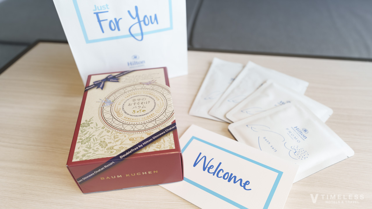ヒルトン・ダイヤモンド会員特典のウエルカムアメニティ