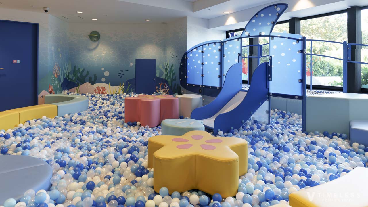 海をテーマにしたキッズコーナー