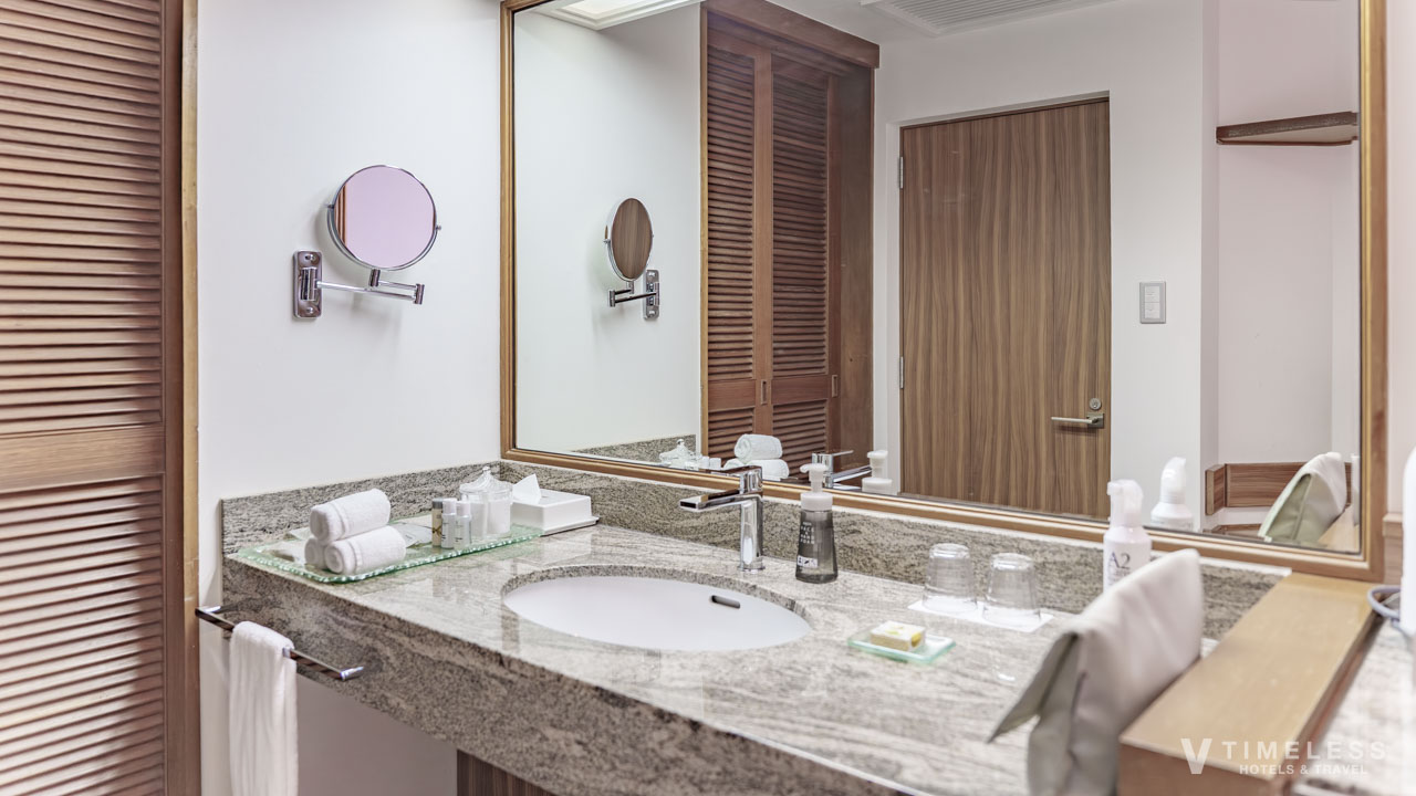 広々と使える洗面台