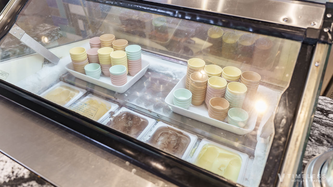 セイルフィッシュカフェの朝食ビュッフェで楽しめるアイスクリームとシャーベット