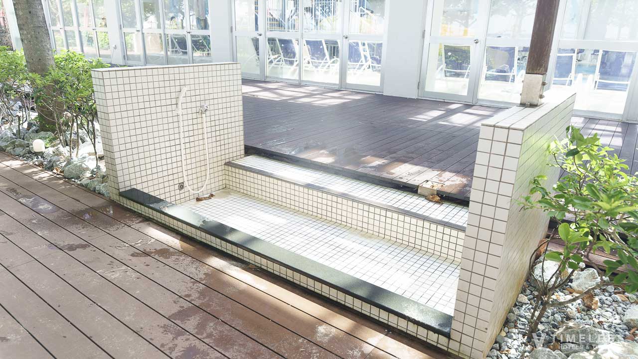 ビーチから戻った時に便利な洗い場