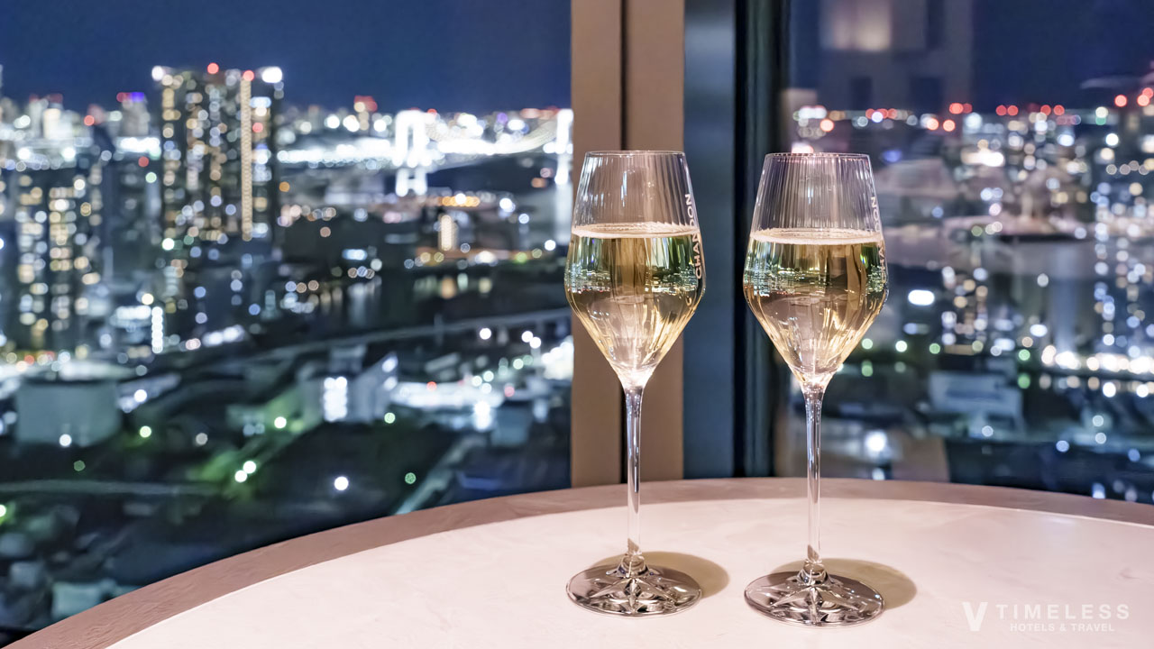 JWマリオット・ホテル東京のエグゼクティブラウンジ｜夜景を眺めながら楽しむシャンパンタイム