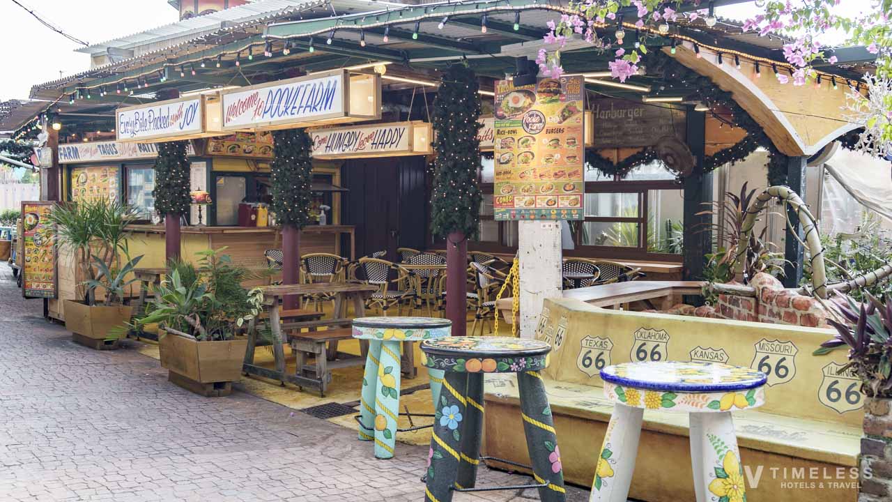 北谷アメリカンビレッジのポッケファーム｜写真映えするカラフルな外観と開放的な空間