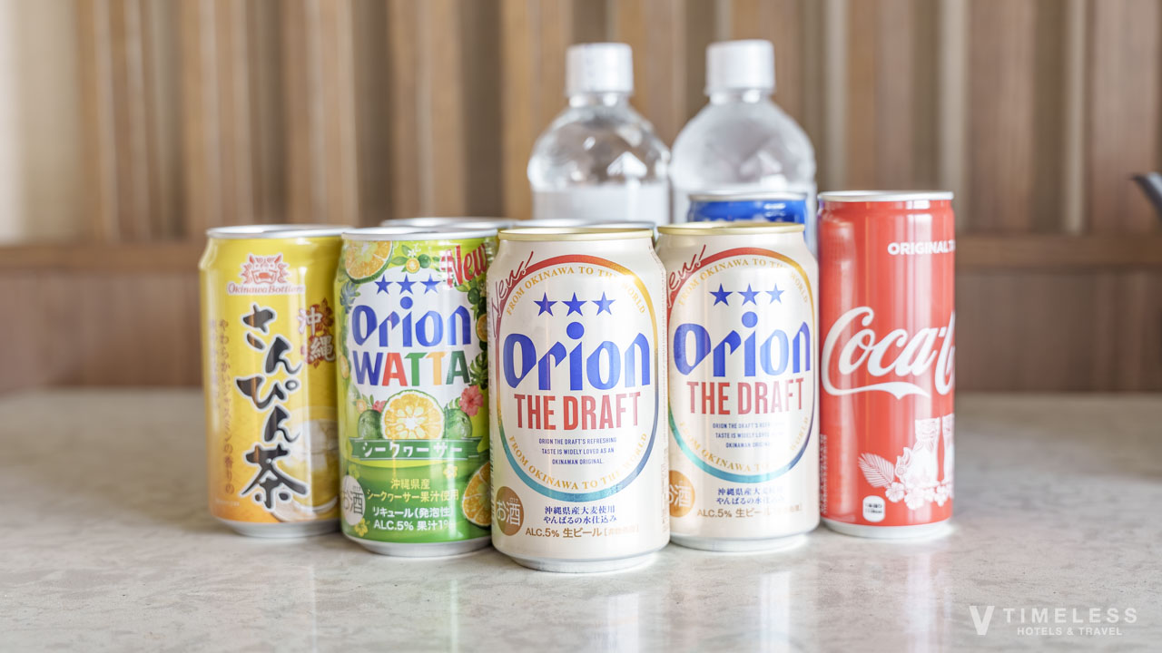 オリエンタルホテル沖縄 部屋の冷蔵庫ドリンク｜オリオンビールなどが揃うクラブルーム特典