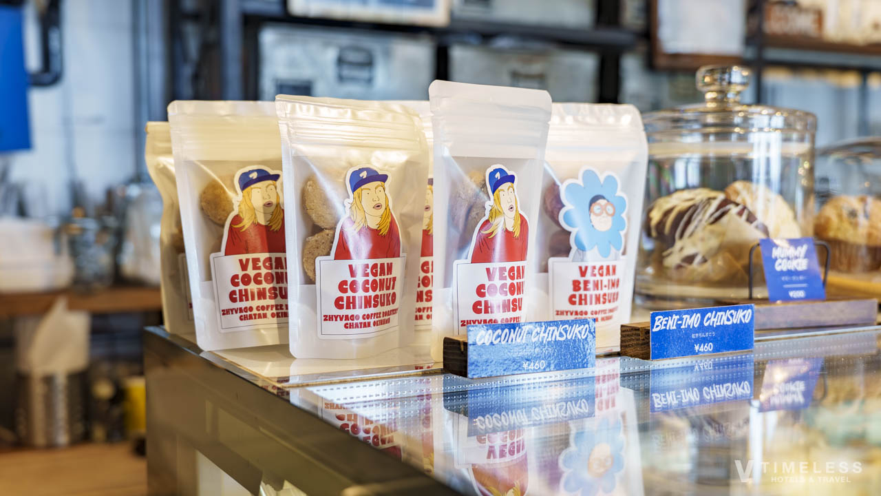 ジバゴ コーヒー ワークス オキナワ アメリカンビレッジ北谷のヴィーガンチンスコーと焼き菓子