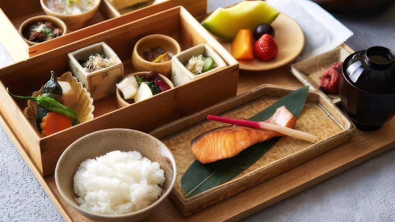 木箱に彩られた繊細なおかずとふっくら焼き上げられたお魚。アマン東京で味わう、目にも美しい極上の和朝食で最高の朝を。