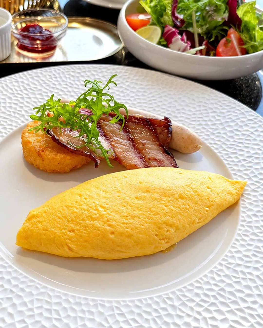 フォションホテル京都の朝食 ふわふわのオムレツ