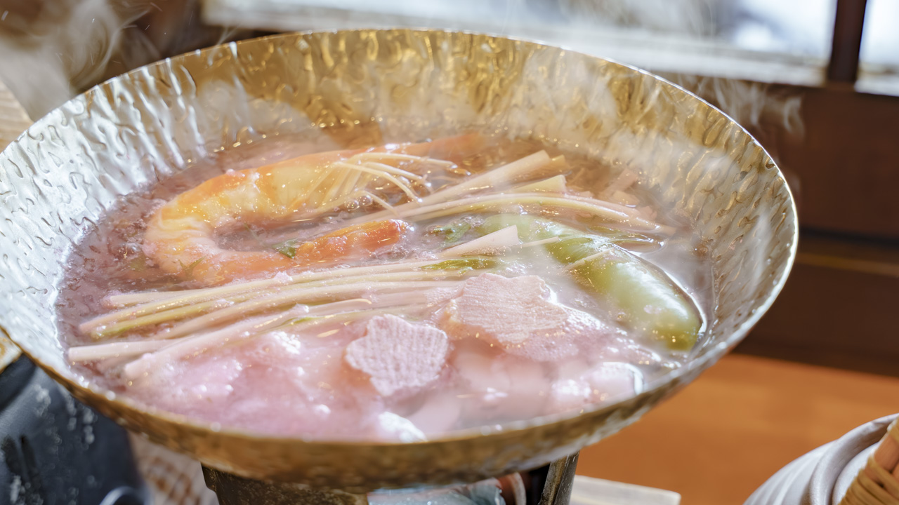 桜鯛や有頭海老を楽しむ五木茶屋 清水店の花見鍋