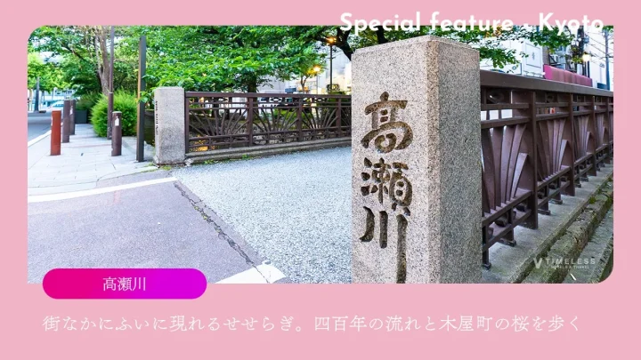 高瀬川｜街なかにふいに現れるせせらぎ。四百年の流れと木屋町の桜を歩く